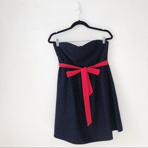 Flying Tomato strapless dress polka dot size med